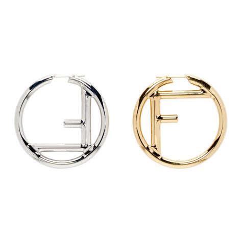 fendi ff hoop earrings|f is fendi earrings.